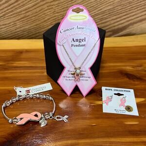 Cancer Awareness‎ Pink Ribbon Fashion Jewelry NEW Earrings Necklaces Bracelet